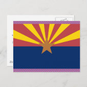 Carte Postale Drapeau de l'Arizona (Devant / Derrière)