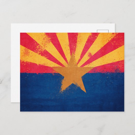 Carte Postale Drapeau de l'Arizona (Devant / Derrière)
