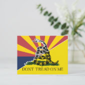 Carte Postale Drapeau de l'Arizona et de Gadsden (Debout devant)