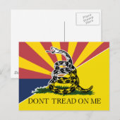 Carte Postale Drapeau de l'Arizona et de Gadsden (Devant / Derrière)