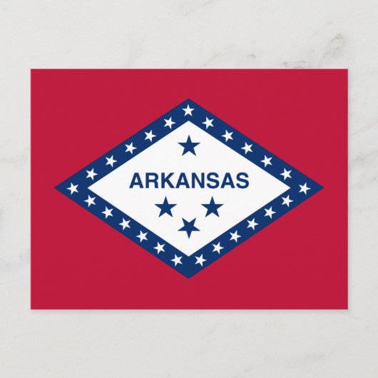 Carte Postale Drapeau de l'Arkansan, Drapeau de l'Arkansas (Devant)