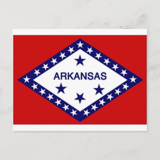 Carte Postale Drapeau de l'Arkansas (Devant)