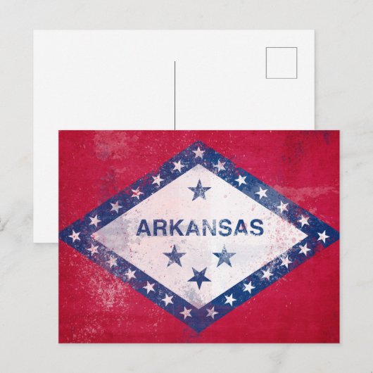 Carte Postale Drapeau de l'Arkansas (Devant / Derrière)