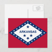 Carte Postale Drapeau de l'Arkansas (Devant / Derrière)