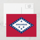 Carte Postale Drapeau de l'Arkansas (Devant / Derrière)