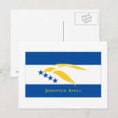 Carte Postale Drapeau de l'atoll de Johnston (Devant / Derrière)