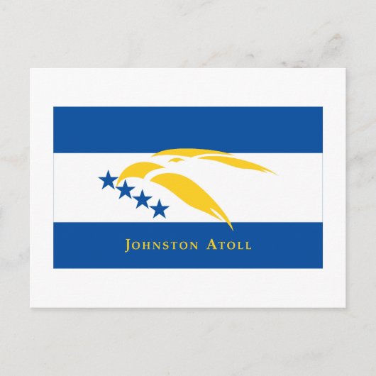 Carte Postale Drapeau de l'atoll de Johnston (Devant)
