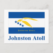 Carte Postale Drapeau de l'atoll de Johnston avec nom (Devant)