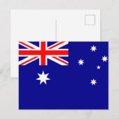 Carte Postale Drapeau de l'Australie (Devant / Derrière)