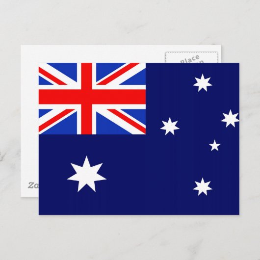Carte Postale Drapeau de l'Australie (Devant / Derrière)