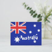 Carte Postale Drapeau de l'Australie (Debout devant)