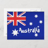 Carte Postale Drapeau de l'Australie (Devant / Derrière)