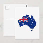 Carte Postale drapeau de l'Australie (Devant / Derrière)