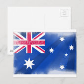 Carte Postale Drapeau de l'Australie Fondu (Devant / Derrière)