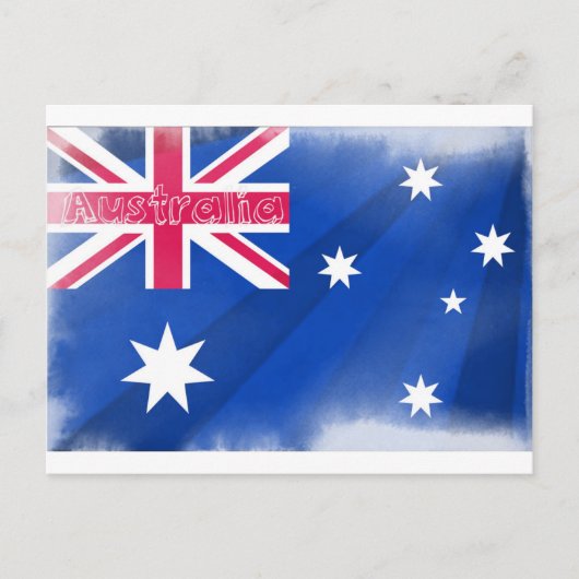 Carte Postale Drapeau de l'Australie Fondu (Devant)