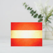 Carte Postale Drapeau de l'Autriche (Debout devant)