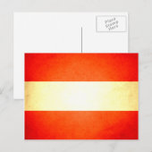 Carte Postale Drapeau de l'Autriche (Devant / Derrière)