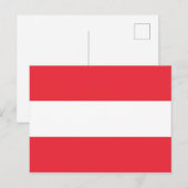 Carte Postale Drapeau de l'Autriche (Devant / Derrière)