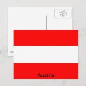 Carte Postale Drapeau de l'Autriche (Devant / Derrière)