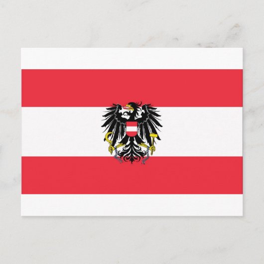 Carte Postale Drapeau de l'Autriche - Flagge Österreichs (Devant)