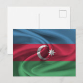 Carte Postale Drapeau de l'Azerbaïdjan (Devant / Derrière)