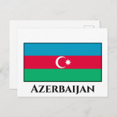 Carte Postale Drapeau de l'Azerbaïdjan (Devant / Derrière)