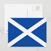Carte Postale Drapeau de l'Écosse (Devant / Derrière)