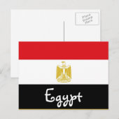 Carte Postale Drapeau de l'Égypte (Devant / Derrière)