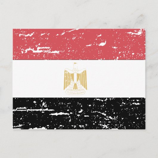 Carte Postale Drapeau de l'Égypte vintage (Devant)