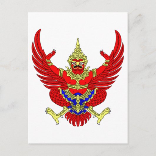 CARTE POSTALE DRAPEAU DE L'EMBLÉMATIQUE THAÏLANDE (Devant)
