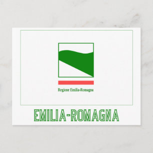 Carte Postale Drapeau de l'Émilie-Romagne avec nom