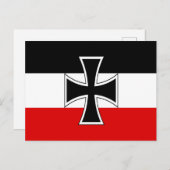 Carte Postale Drapeau de l'Empire allemand (Devant / Derrière)