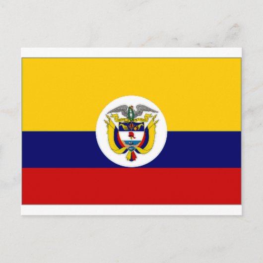 Carte Postale Drapeau de l'enseigne navale colombienne (Devant)