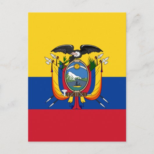 Carte Postale Drapeau de l'Équateur (Devant)