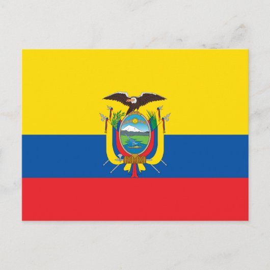 Carte Postale Drapeau de l'Équateur (Devant)
