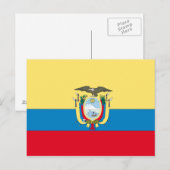 Carte Postale Drapeau de l'Équateur (Devant / Derrière)