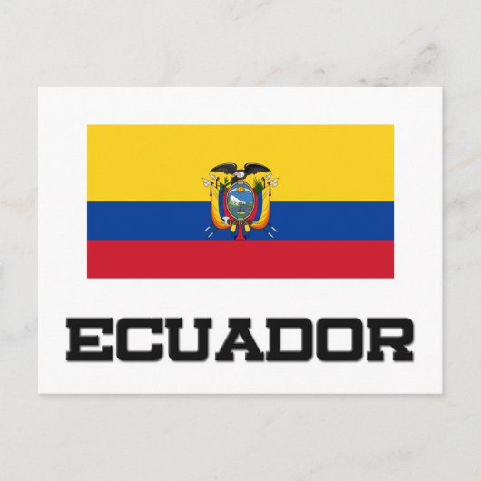 Carte Postale Drapeau de l'Équateur (Devant)