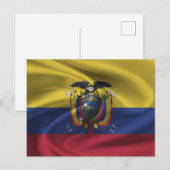 Carte Postale Drapeau de l'Équateur (Devant / Derrière)