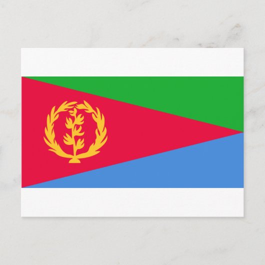 Carte Postale Drapeau de l'Erythrée - የ ኤ ር ት ራ ሰ ን de - d'ea (Devant)