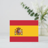 Carte Postale Drapeau de l'Espagne (Debout devant)