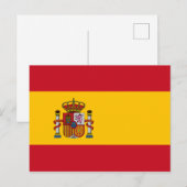 Carte Postale Drapeau de l'Espagne (Devant / Derrière)