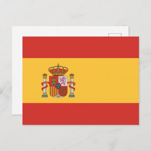 Carte Postale Drapeau de l'Espagne (Devant / Derrière)