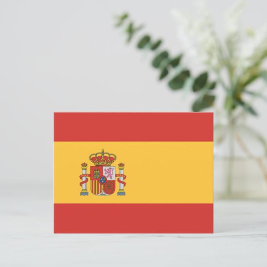 Carte Postale Drapeau de l'Espagne (Debout devant)