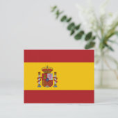 Carte Postale Drapeau de l'Espagne (Debout devant)