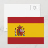 Carte Postale Drapeau de l'Espagne (Devant / Derrière)