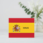 Carte Postale Drapeau de l'Espagne (Debout devant)