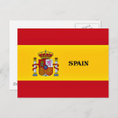 Carte Postale Drapeau de l'Espagne (Devant / Derrière)