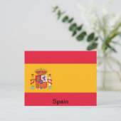 Carte Postale Drapeau de l'Espagne (Debout devant)