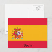 Carte Postale Drapeau de l'Espagne (Devant / Derrière)