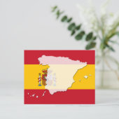 Carte postale drapeau de l'Espagne (Debout devant)